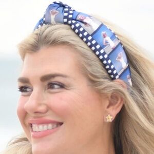 Lele Sadoughi x Marilyn Monroe Knotted Printed Film Strip Headband-NWT